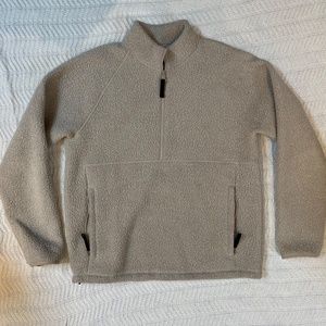 Everlane ReNew Fleece Half-Zip Oat Medium M